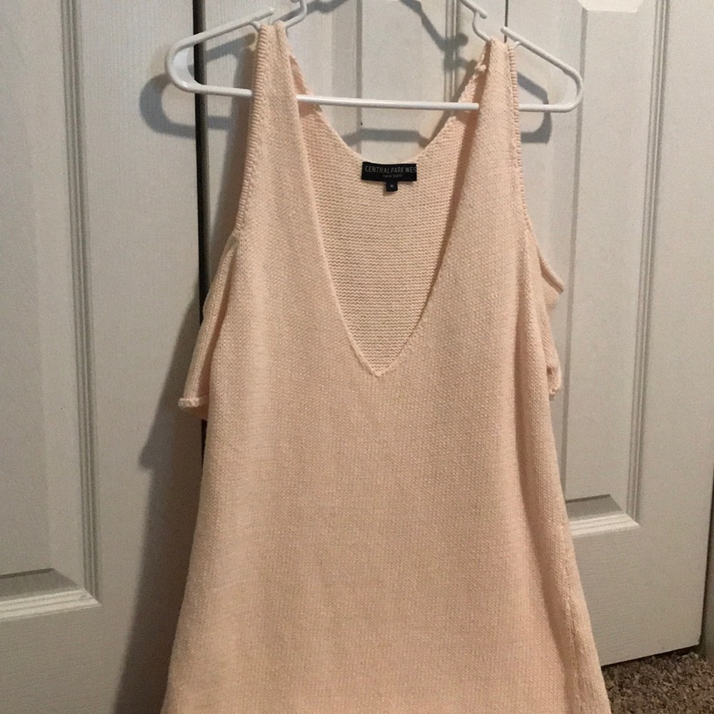 Cold Shoulder V-Neck Sweater